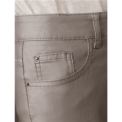 Брюки слим из эластичного хлопка с покрытием под кожу