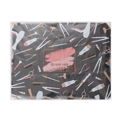 Пелерина парикмахерская, с крючком, чёрная