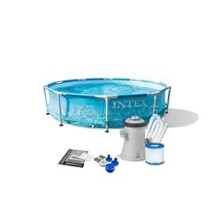 Бассейн каркасный 305х76см, фильтр-насос, 28208NP, INTEX