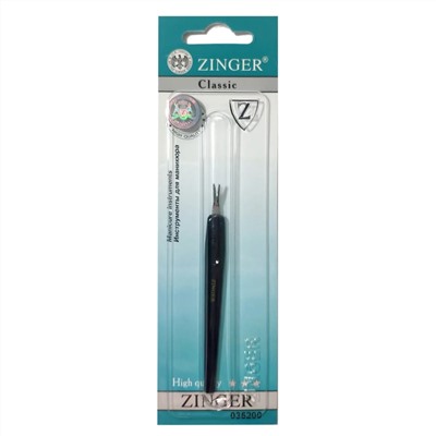 Zinger Триммер для удаления кутикулы / Classic SLC-703-B black logo#2, 89 мм 2876