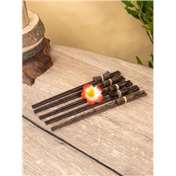 Палочки китайские «Сиреневый цветок», 5 пар, 23×8×2 см, кокос