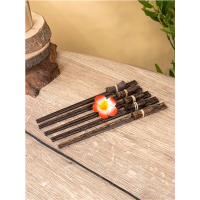 Палочки китайские «Сиреневый цветок», 5 пар, 23×8×2 см, кокос