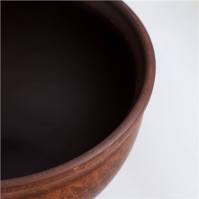 Салатник «Гладкий‎‎», 700 мл., 8×15×15 см, красная глина