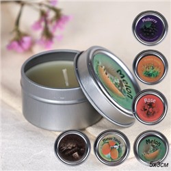 Свеча ароматическая в подсвечнике 5х3 см / CW516-7 /уп 12/288/ (Ваниль )