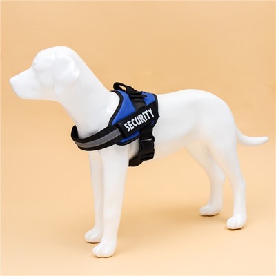 УЦЕНКА Шлейка К9 мягкая светоотражающая, размер ХL, ОГ 80-95 см, вес 30-45 кг, синяя