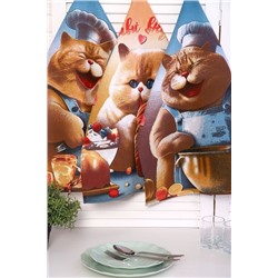 К-т полотенец "Шеф-повар" 50*60 см. - 3 шт. вафля хлопок 100%