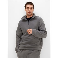 Джемпер флисовый мужской MINAKU: Fleece Soft, размер 44, графитовый