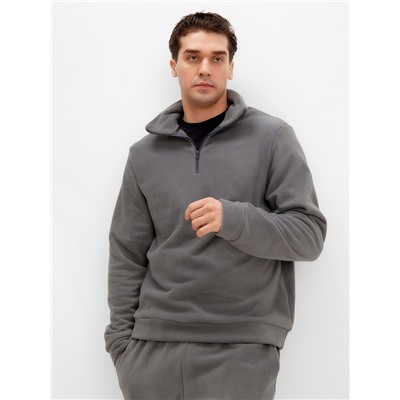 Джемпер флисовый мужской MINAKU: Fleece Soft, размер 44, графитовый