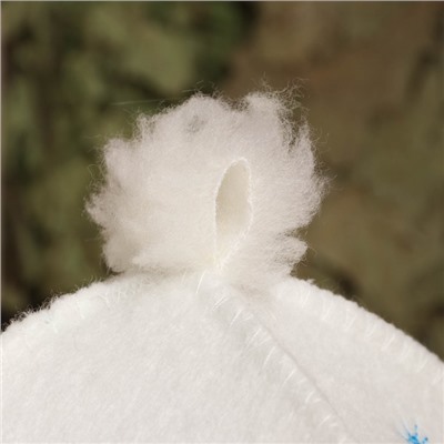 Шапка для бани и сауны «Снегурочка», фетр, белая, «Добропаровъ»