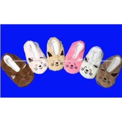 6 ПАР - Носки-тапочки с мехом Мордочки ЖЕНСКИЕ № 1