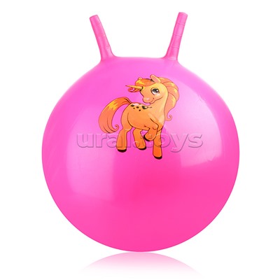 Мяч с рожками 45см "Единорожка" (цвет в ассортименте)