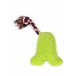 Мягкая игрушка для собак «Монстрик с канатом», 23 см, с пищалкой, зелёная