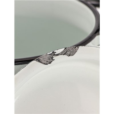 УЦЕНКА Чайник эмалированный «Лимонный сет», 3 л, металлическая ручка, белый