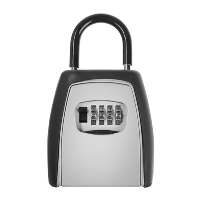 Ключница с кодовым замком ТУНДРА, с дужкой, серая, 80×70×35 мм