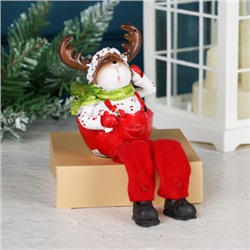 Фигурка Олень висячие ножки 9 см / CHR222 /уп 2/192/Новый год