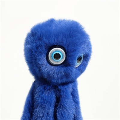 Игрушка для кошек «Осьминожек», до 19 см, искусственный мех, синяя