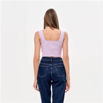 Топ женский MINAKU: Basic line, лавандовый, размер 48