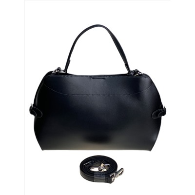 Женская сумка из натуральной кожи, цвет черный