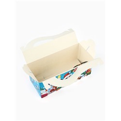 Коробка новогодняя подарочная складная «Снеговички», 23×10×10 см