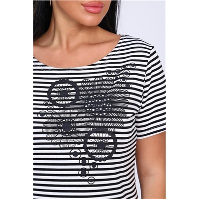 Футболка 82029 (Черная полоска)