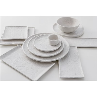 Блюдо для подачи Magistro Slate, 26,5×15 см, фарфор, белое