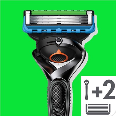 Станок для бритья Dʤɪˈlett ФЬЮЖН-5 ProGlide POWER FlexBall(+2кассеты)(с батарейкой) ЯПОНИЯ (Оригинал)