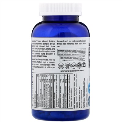 Trace Minerals Research, ConcenTrace, Trace Mineral Tablets, 300 Tablets