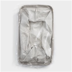 Корзина для хранения с ручками Доляна «Мрамор», 28×16×16 см, серая