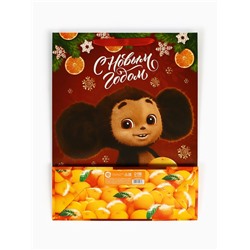 Пакет подарочный новогодний «С Новым годом!», 31×40×11.5 см, упаковка, Чебурашка