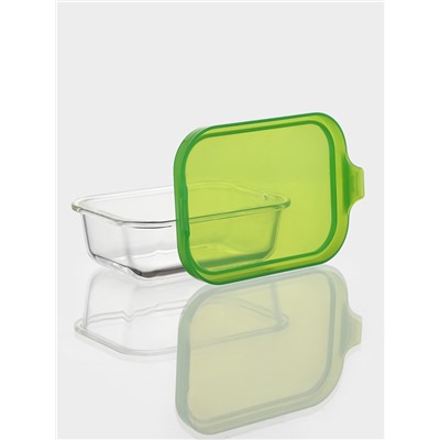 Контейнер. 390 мл, пластиковая крышка, стекло, прозрачный