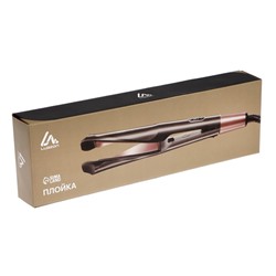 Плойка Luazon LW-21, 40 Вт, керамическое покрытие, d=35 мм, до 230°C, серо-розовая