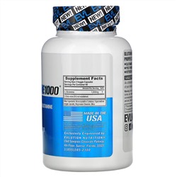EVLution Nutrition, Glutamine1000, 1,000 mg, 120 Veggie Capsules