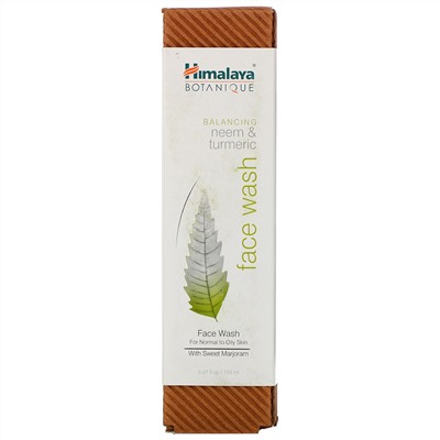 Himalaya, Botanique, Средство для умывания с нимом и куркумой, 5,07 жидкой унции (150 мл)