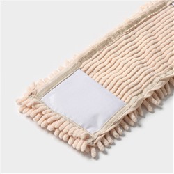 Насадка для плоской швабры «Доляна. Пастель», 40×10 см, микрофибра букли, 80 г, бежевая