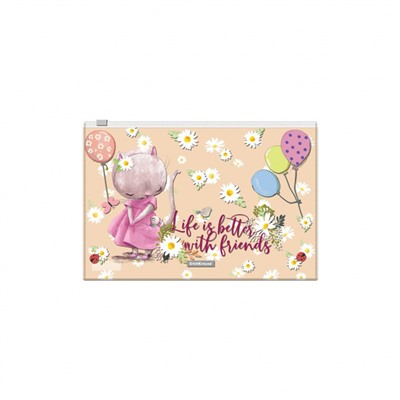 Папка на гибкой молнии B5 ZIP Cute Animals ассорти 54923 ErichKrause