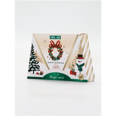 Жемчуг для ванны Magic snow, аромат ягодная карамель, 200 г, URAL LAB