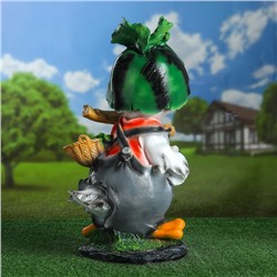 Садовая фигура из полистоуна «Утёнок с арбузом», 25×28×55 см