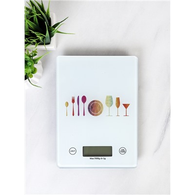 Весы кухонные электронные 7 кг / ZD-412 /уп 40/ без батареек