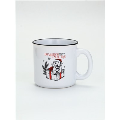 УЦЕНКА Кружка керамическая новогодняя «Большого счастья», 530 мл