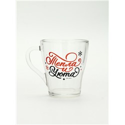 Кружки стеклянные новогодние «Персонажи», набор 2 шт.