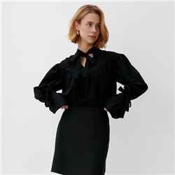 Блузка женская MINAKU: Enjoy, размер 48, чёрная
