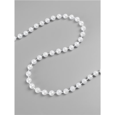 Жемчуг на нитях, круглый, 6 мм, 9±1 м, белый