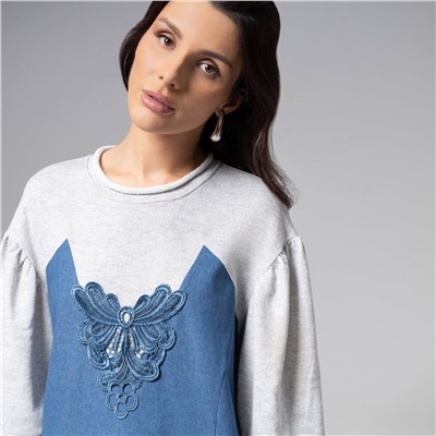 Платье из джинсы с вышивкой, Блеск будней