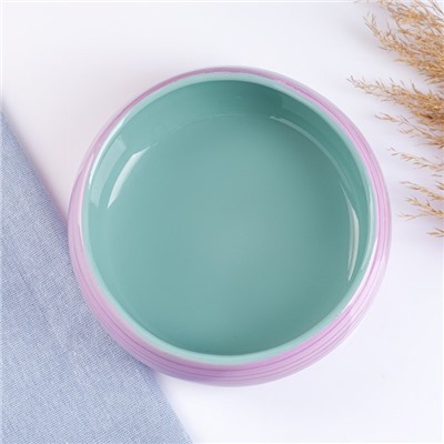 Судок для запекания Борисовская керамика «Лаванда», 900 мл, 16.5×6.5 см, сиреневый