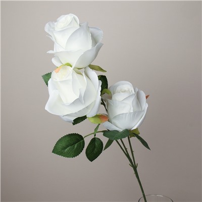 Цветок искусственный Роза букет 66 см 3 головы / HJY-4 /уп 2/400/