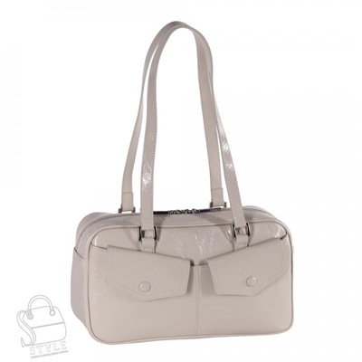 Сумка женская кожаная 2046Y apricot white Polina&Eiterou
