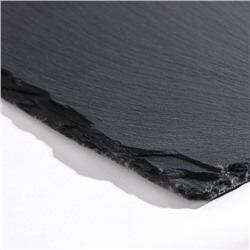 Блюдо для подачи Magistro Valley, из сланца, 30×29 см, в виде сердца, чёрное