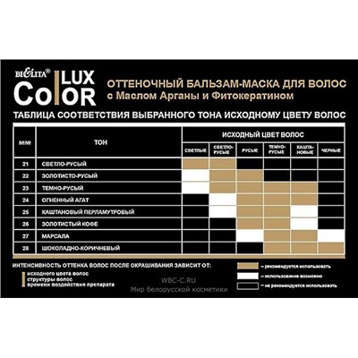 Бальзам-маска оттеночный для волос 23 Тёмно-Русый 100мл
