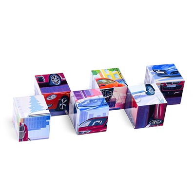 Кубики в картинках 20 Модели автомобилей ( из 6-ти штук)