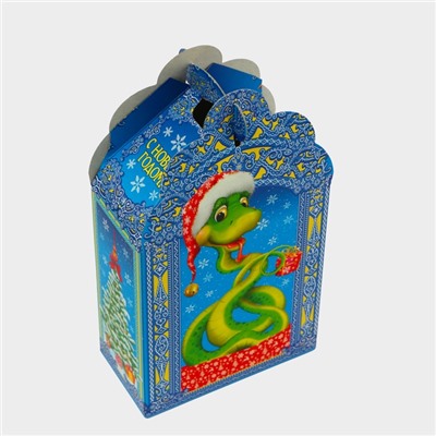 Подарочная коробка новогодняя Фигурная малая «Визит» 11.1×5.8×20.5 см